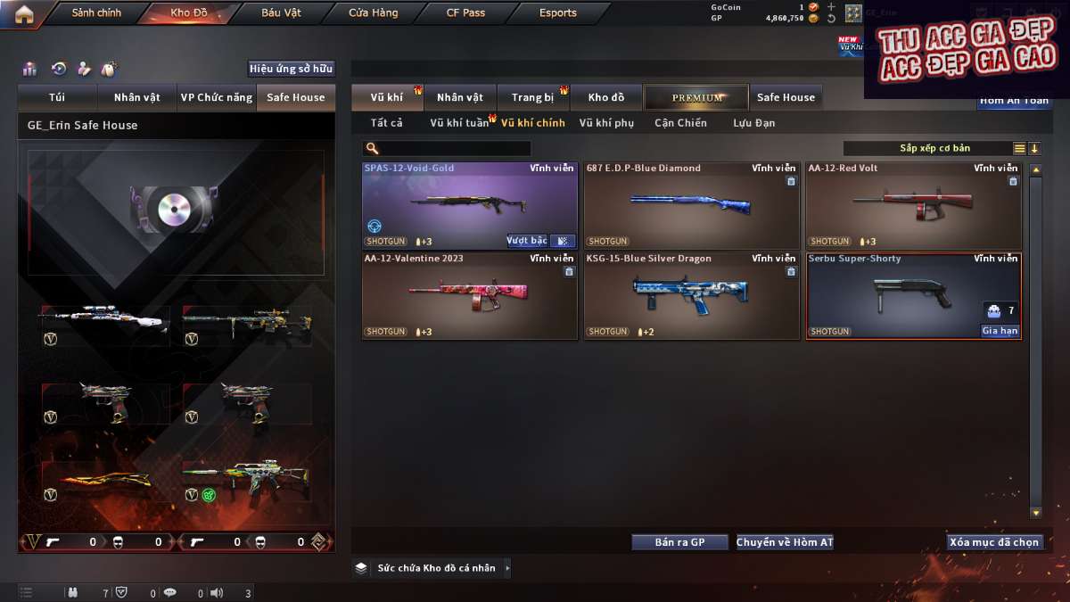 shop acc cf uy tin gia re